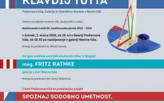Vabilo na odprtje razstave Klavdija Tutte