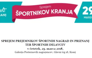 VABILO NA SPREJEM ŠPORTNIKOV KRANJA.