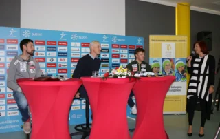 Športni klepet z Jakovom Fakom in Aleksom Cisarjem